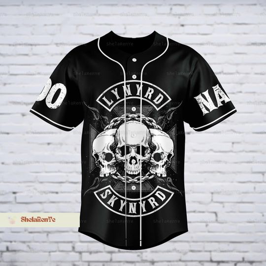 Lynyrd Skynyrd Jersey, Custom , Lynyrd Skynyrd Fan Baseball Jersey