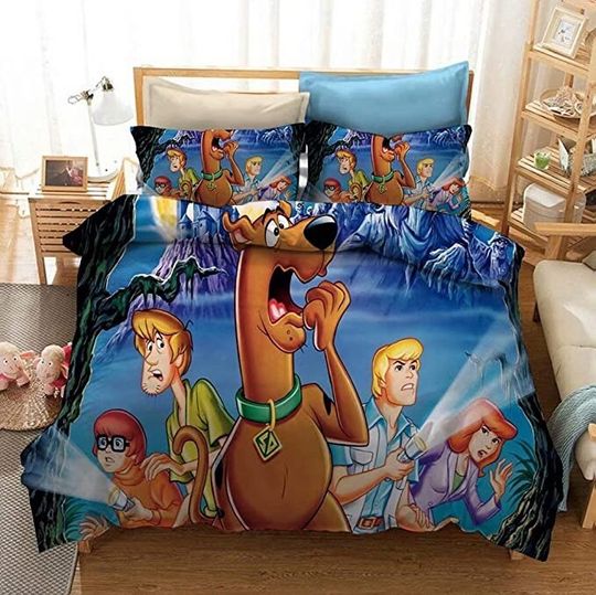 Scooby-Doo Dog Doona Duvet Cover Pillowcase Bedding Set