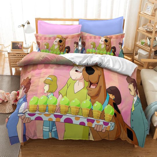 Scooby-Doo Dog Doona Duvet Cover Pillowcase Bedding Set