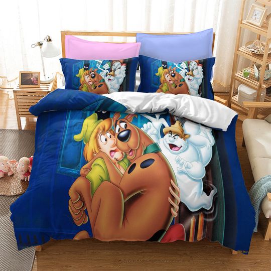 Scooby-Doo Dog Doona Duvet Cover Pillowcase Bedding Set