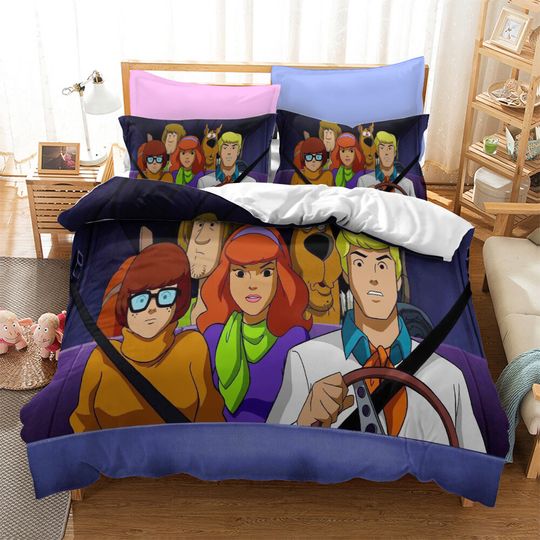 Scooby-Doo Dog Doona Duvet Cover Pillowcase Bedding Set