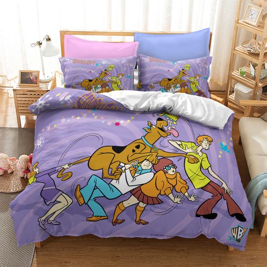 Scooby-Doo Dog Doona Duvet Cover Pillowcase Bedding Set