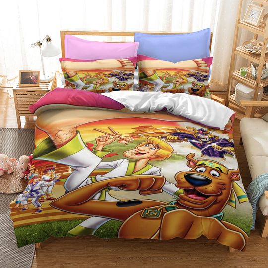 Scooby-Doo Dog Doona Duvet Cover Pillowcase Bedding Set