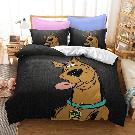 Scooby-Doo Dog Doona Duvet Cover Pillowcase Bedding Set