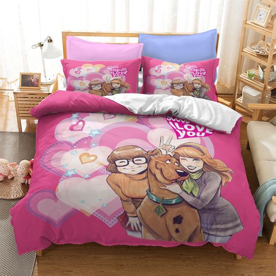 Scooby-Doo Dog Doona Duvet Cover Pillowcase Bedding Set