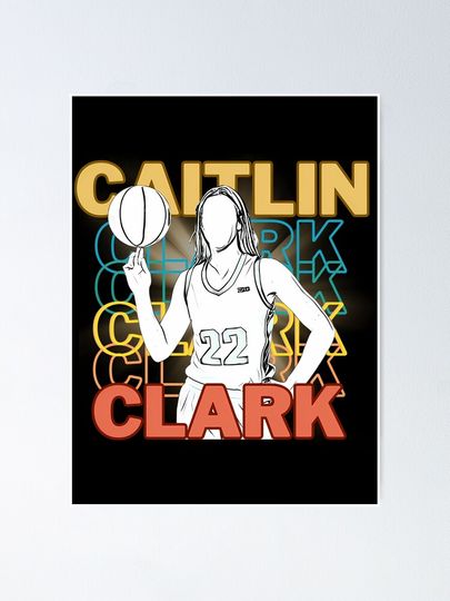 Basketball Caitlin Clark Illustration Poster