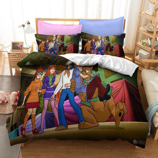 Scooby-Doo Dog Doona Duvet Cover Pillowcase Bedding Set