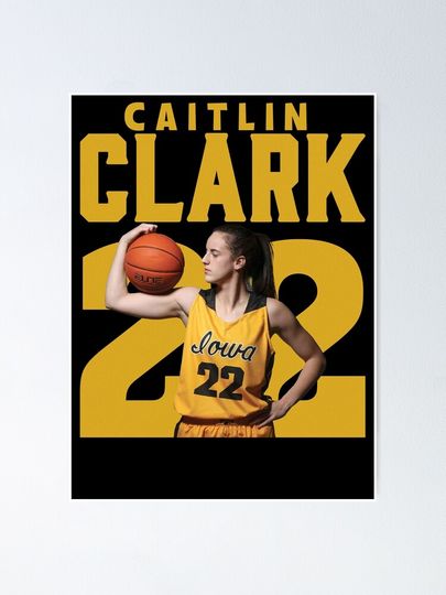 Basketball Champion Poster, Caitlin Clark Baseball Poster