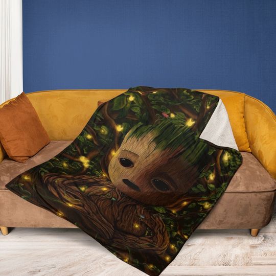 Groot Sherpa Fleece Blanket