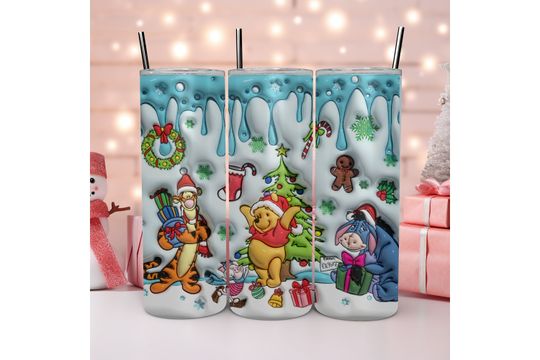 Winnie the Pooh Christmas Tumbler