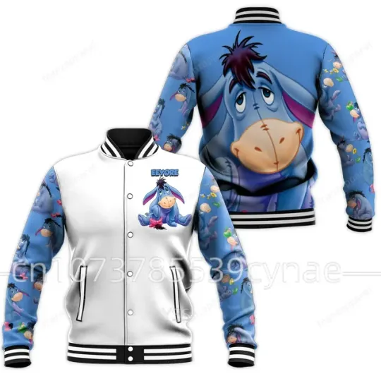 Disney Eeyore Baseball Jacket Men's and Women's