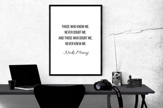 Nicki Minaj Artwork Print Nicki Minaj Quote Print Celebrity