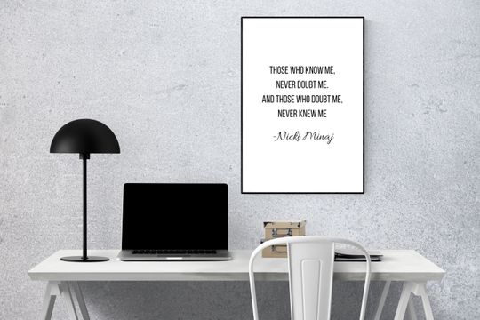 Nicki Minaj Artwork Print Nicki Minaj Quote Print Celebrity