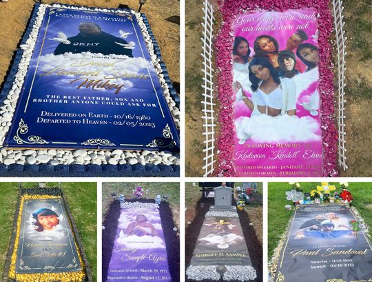 Custom Grave Blanket, Custom Memorial Grave Blanket, In Loving Memory Sign
