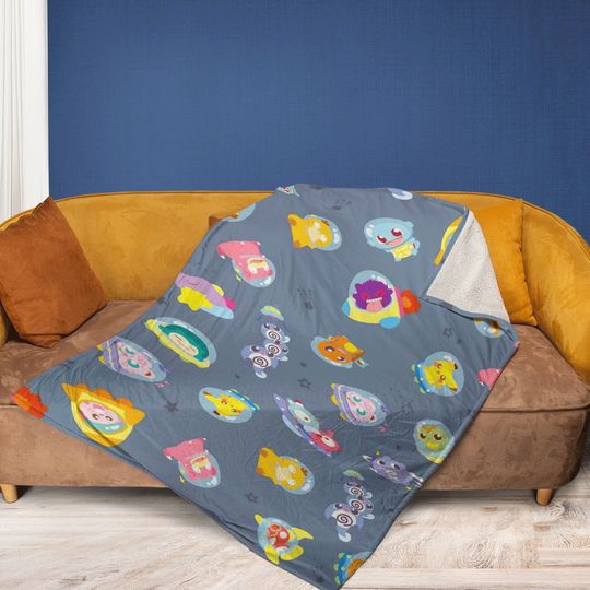 Monster PKM Games Chibi Christmas Fleece Blanket