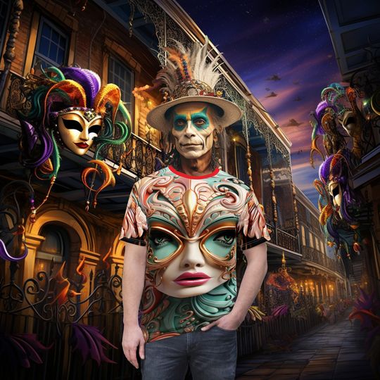 Mardi Gras 3-D Shirt - Celebrate in Style