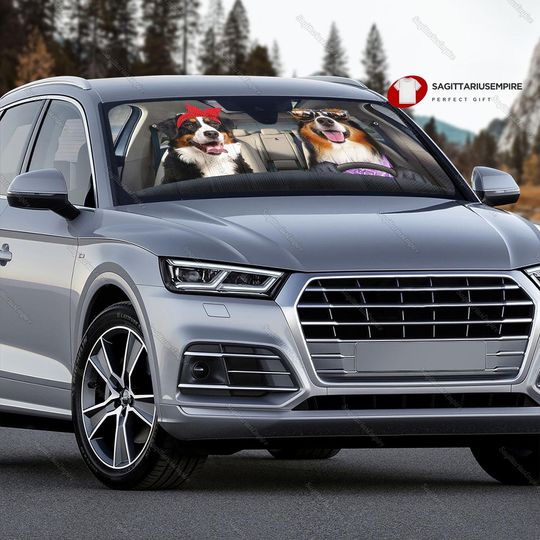 Bernese Mountain Dog Car Sun Shade, Bernese Mountain Car Sunshade