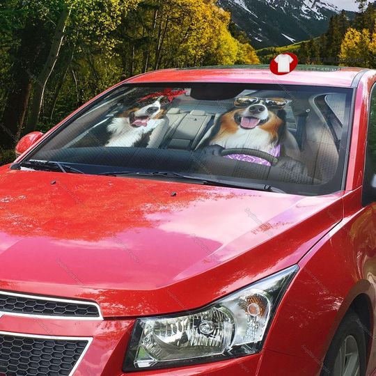 Bernese Mountain Dog Car Sun Shade, Bernese Mountain Car Sunshade