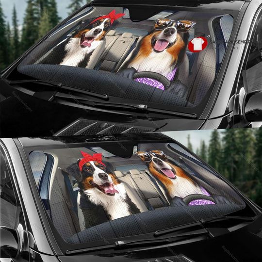 Bernese Mountain Dog Car Sun Shade, Bernese Mountain Car Sunshade