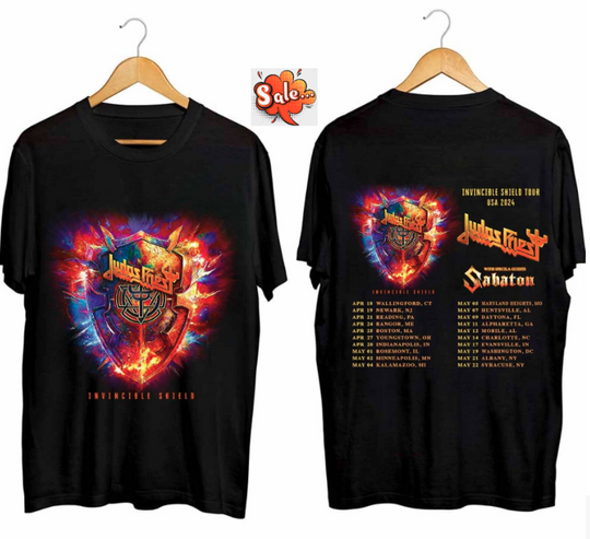 Judas Priest Invincible Shield 2024 Tour T-Shirt