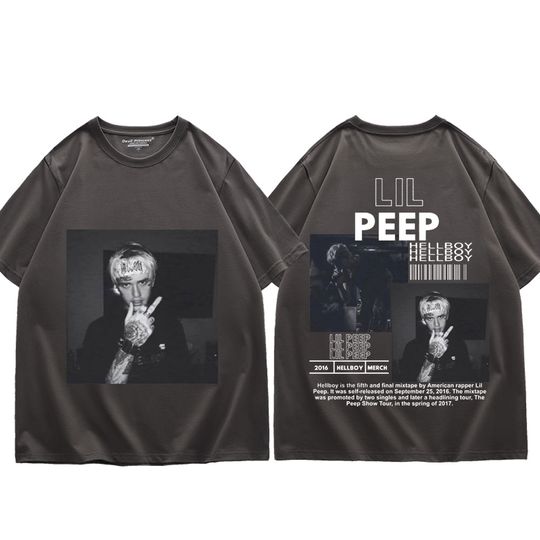 Rapper Lil Peep Double Sided Graphic T Shirts
