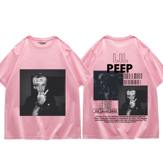 Rapper Lil Peep Double Sided Graphic T Shirts