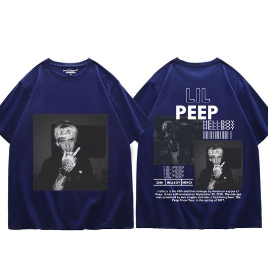 Rapper Lil Peep Double Sided Graphic T Shirts