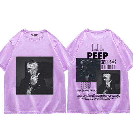 Rapper Lil Peep Double Sided Graphic T Shirts