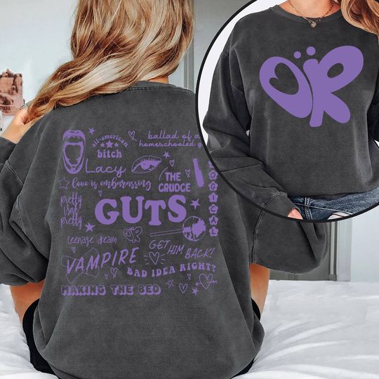 Olivia Guts Tour Track List Aesthetic Shirt, Olivia Rodrigo Guts Shirt