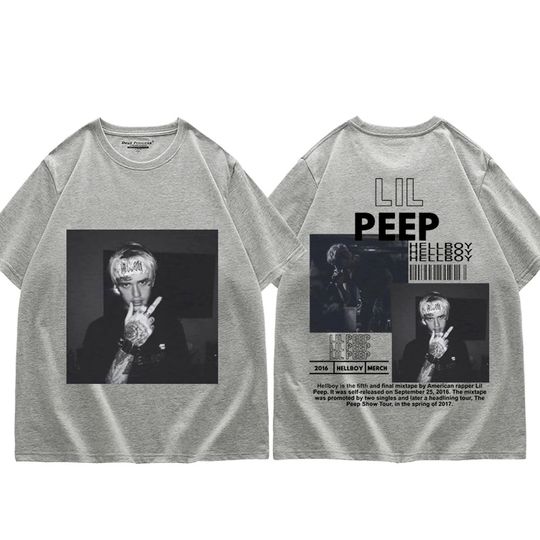 Rapper Lil Peep Double Sided Graphic T Shirts