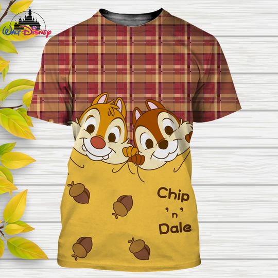 Chip And Dale  Disney Shirt, Disney 3D Printed Shirt