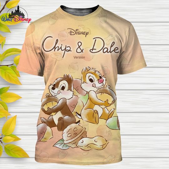 Chip And Dale  Disney Shirt, Disney 3D Printed Shirt
