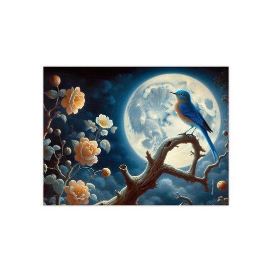 The Blue Bird Ceramic Photos Tile, Home Decor