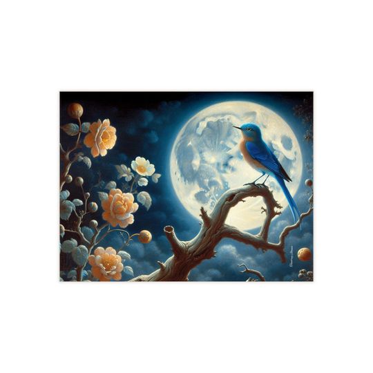 The Blue Bird Ceramic Photos Tile, Home Decor