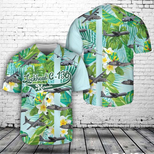 US Air Craft Lockheed C-130 Hercules Baseball Jersey