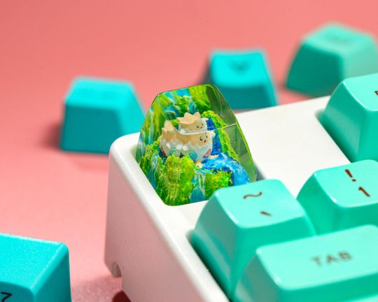 Togepi PKM Artisan Keycap, Spacebar Keycap, Keycap Set, Cute Keycap