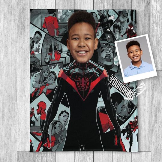Personalized Spider-Man Blanket, Superhero Blanket