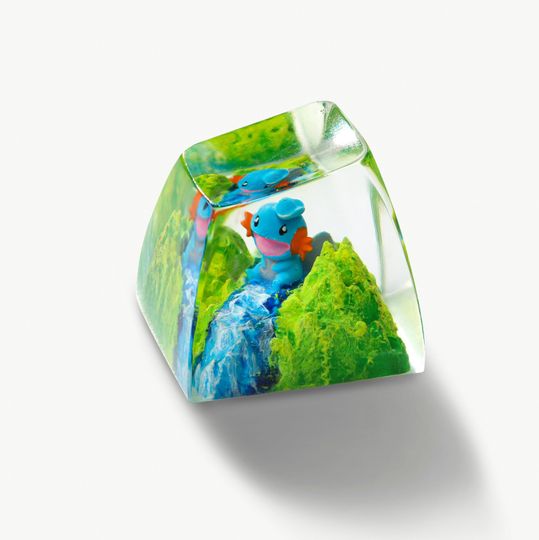 Mudkip PKM Artisan Keycap, Spacebar Keycap, Keycap Set, Cute Keycap