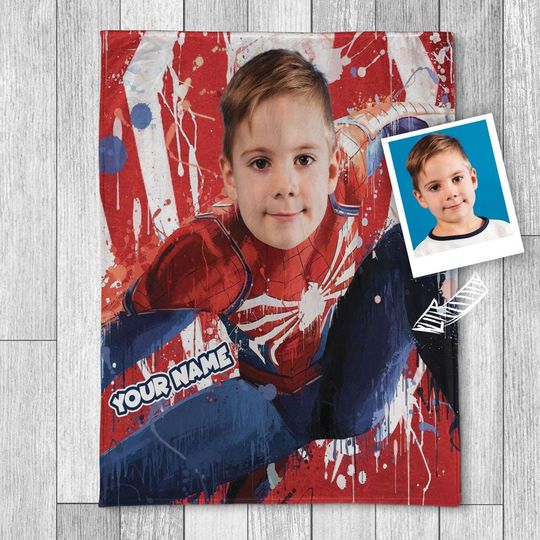 Personalized Spider-Man Blanket, Superhero Blanket