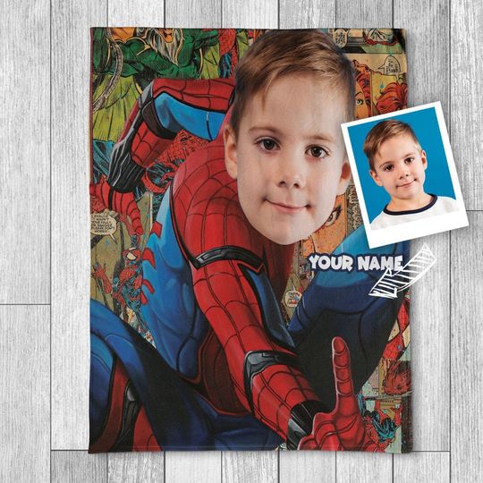 Personalized Spider-Man Blanket, Superhero Blanket