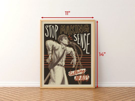 Talking Heads David Byrne "Stop Making Sense" Poster