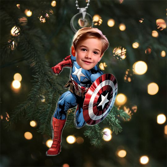 Personalized Superhero Ornament