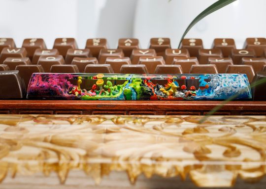 Rayquaza PKM Custom Artisan Keycap, Spacebar Keycap, Keycap Set, Cute Keycap