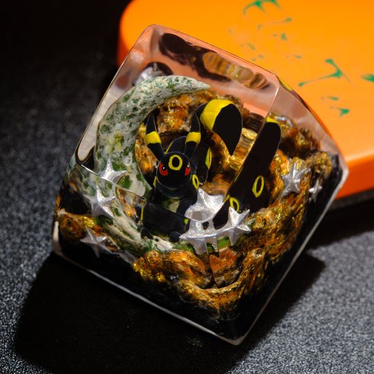 UMBREON PKM Artisan Keycap, Spacebar Keycap, Keycap Set, Cute Keycap