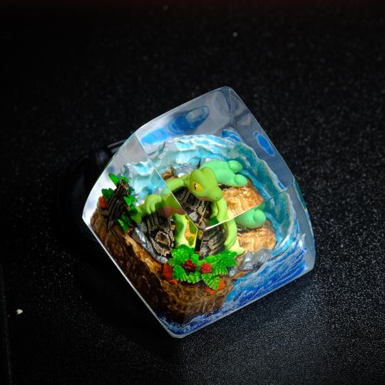 TREECKO PKM Artisan Keycap, Spacebar Keycap, Keycap Set, Cute Keycap