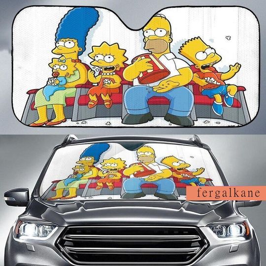 The Simpsons Family Car Sunshade, Simpsons Car Windshield
