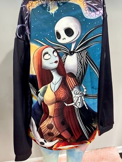 The Nightmare Before Christmas Hoodie, Jack & Sally 3D Hoodie