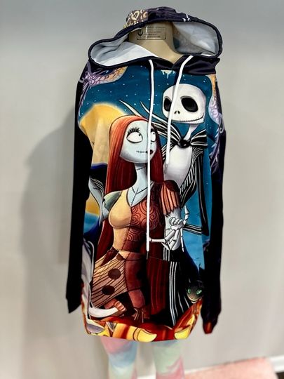 The Nightmare Before Christmas Hoodie, Jack & Sally 3D Hoodie