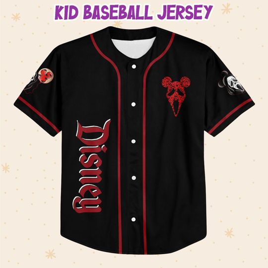 Personalized Mickey Scream Ghostface Disney Baseball Jersey, Disney Jersey