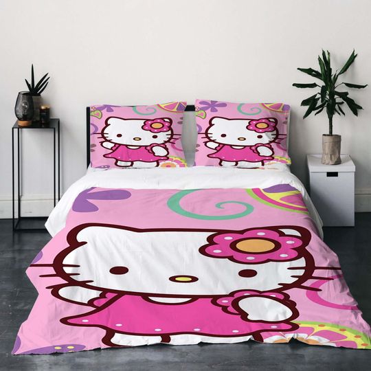 Christmas Hello Kitty Bedding Set.